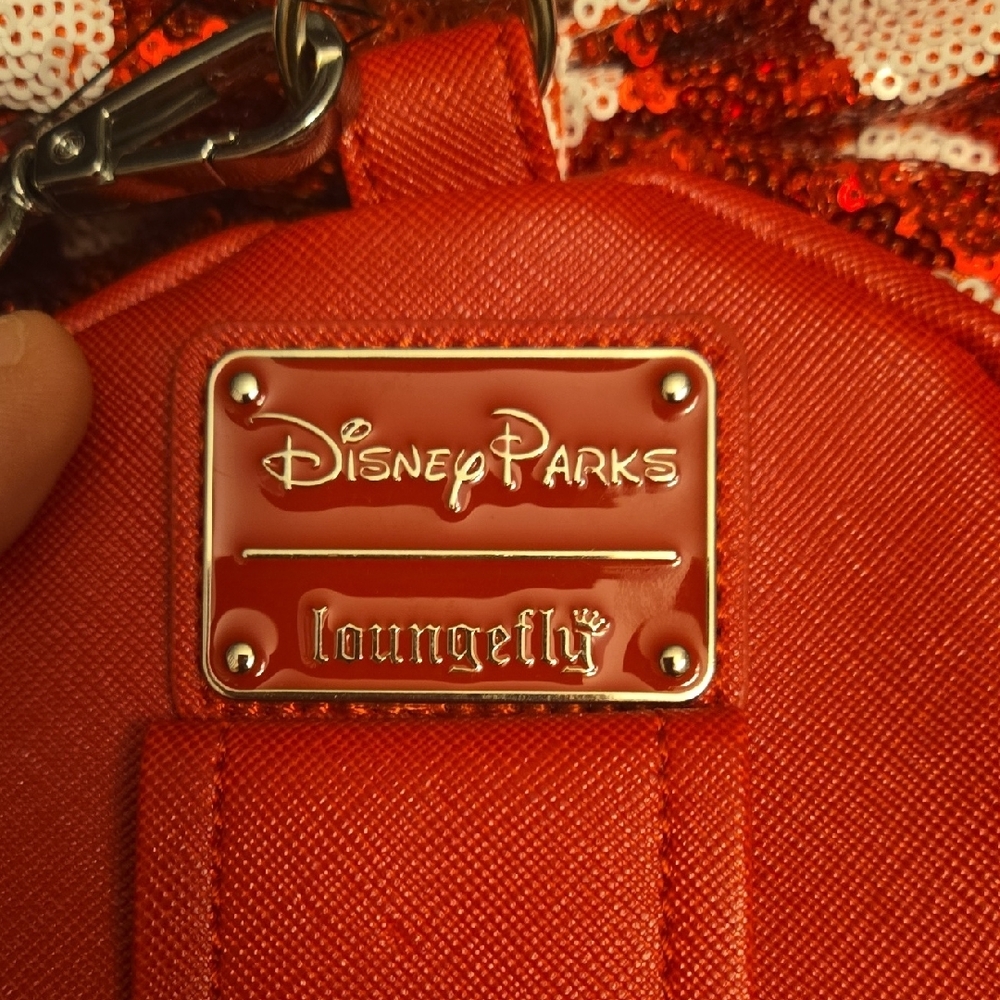 Loungefly Red and White Sequin Kids Accessory Small Bag - Picture 2 of 7